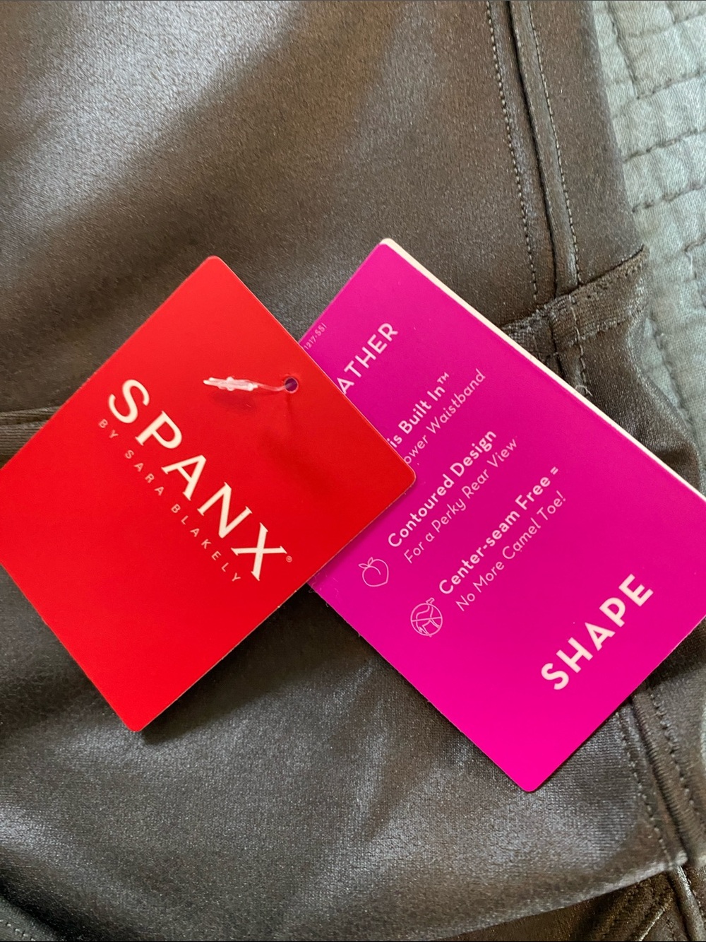 SPANX Faux Leather High-Waist Leggings - Picture 3 of 6